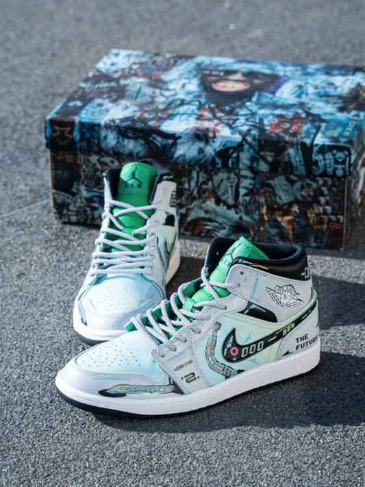FZBB Cyberpunk - Men's Jordan 1 Mid Custom