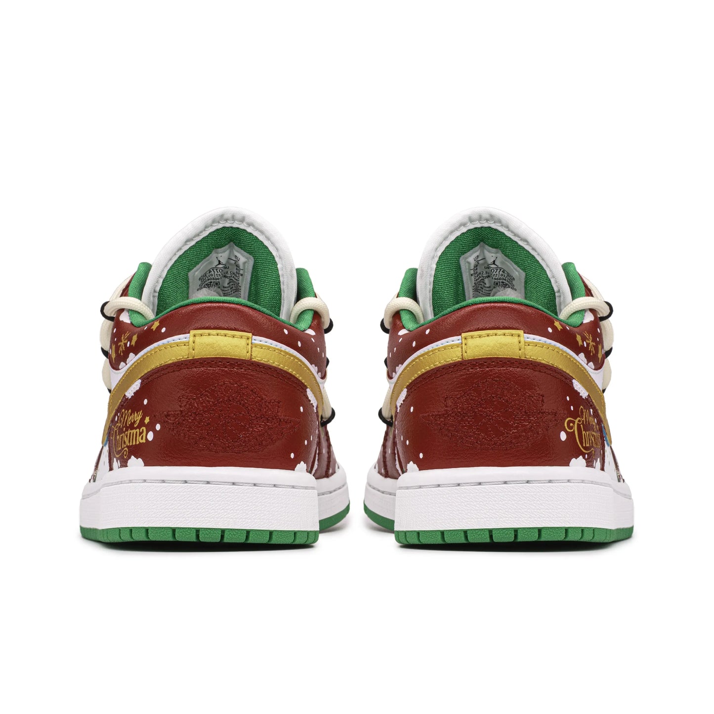 [Custom Christmas Snow Night] Air Jordan 1 Skateboarding Shoes Unisex Low-top