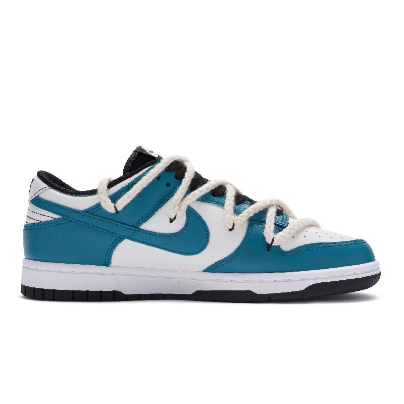 [Custom Surfing]  Dunk Skateboarding Shoes Low-top Blue/White/Yellow