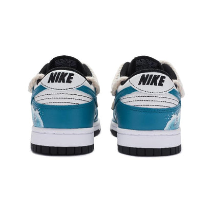 [Custom Surfing]  Dunk Skateboarding Shoes Low-top Blue/White/Yellow
