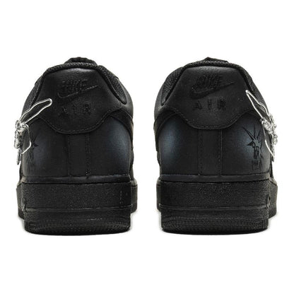 [Custom Words cross boundaries]  Air Force 1 Skateboarding Shoes Unisex Low-top Black