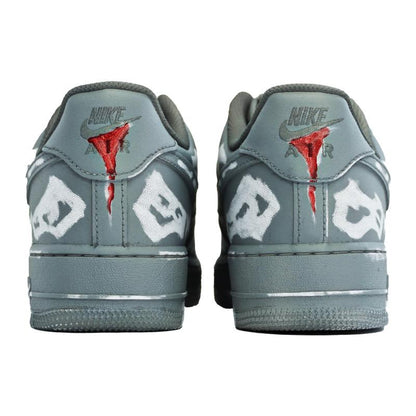 [Custom Women's scratch-off card gray QD]  Air Force 1 Skateboarding Shoes Women's