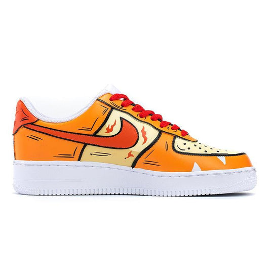[Custom little fire dragon orange-yellow Style]  Skateboarding Shoes Women's