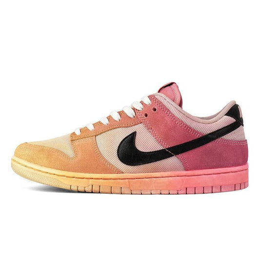 [Custom Gradient Dye Style] Skateboarding Shoes Men Low-top Yellow/Pink