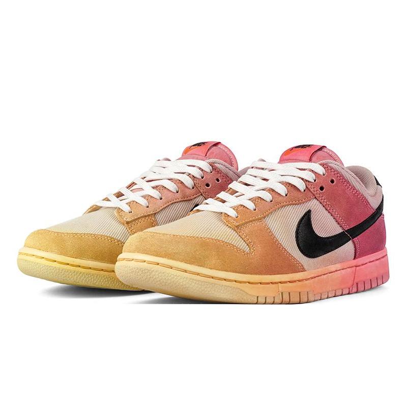 [Custom Gradient Dye Style] Skateboarding Shoes Men Low-top Yellow/Pink