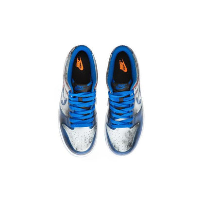 [Custom DKL men's Captain America VIBE]  Dunk Skateboarding Shoes Men Low-top Blue/Red/Gray
