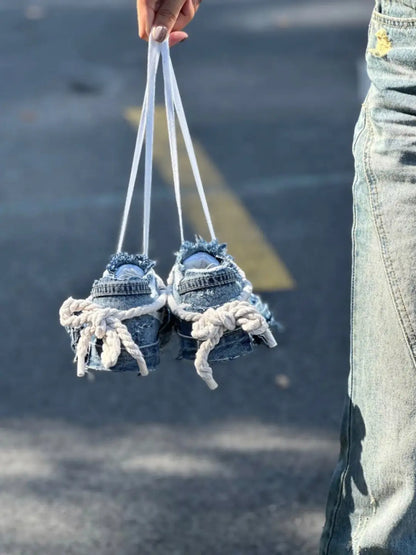 [Custom Men's denim cross]  Air Force 1 Skateboarding Shoes Men