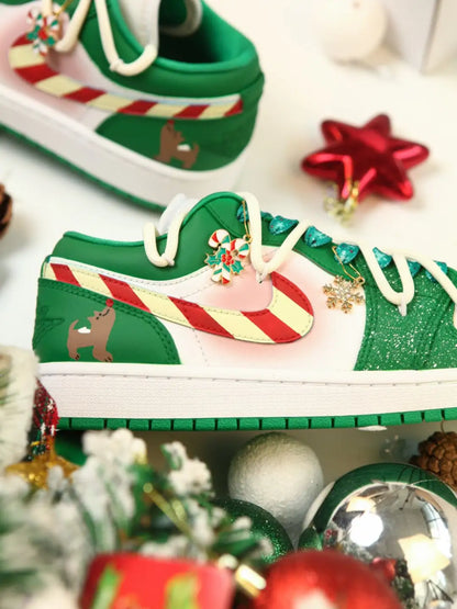 [Custom Christmas Puppy] Dunk Skateboarding Shoes Unisex Low-top