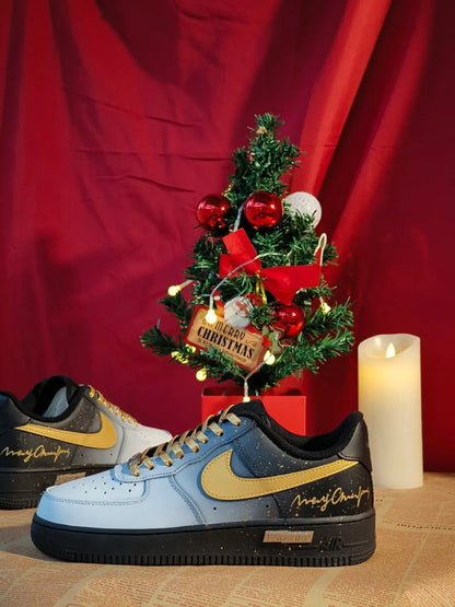 [Customized Northern Landscapes] Air Force 1 Low-top Shoes Unisex Christmas Collection