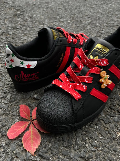 [Custom Gingerbread Stroll] originals SUPERSTAR Low Top Unisex Skate Shoes Christmas Collection