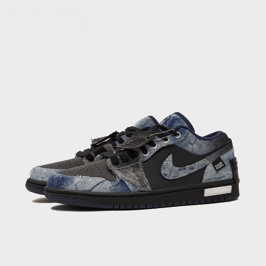 [Custom Denim Style] Black Sea - Men's Jordan 1 Low Custom