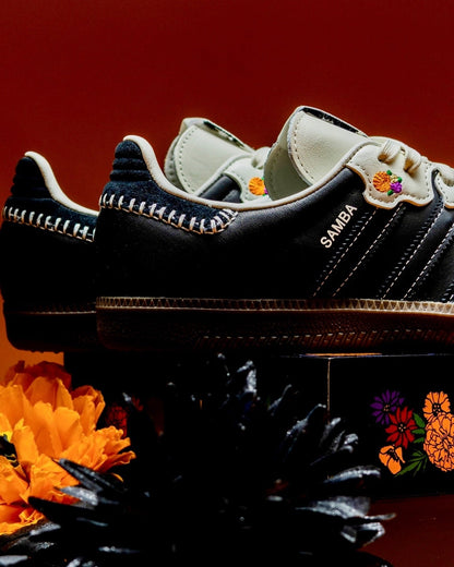 [Custom Day of the Dead - Gift For Couple/Bestie] originals SAMBA OG Low Top Halloween Series Black/White