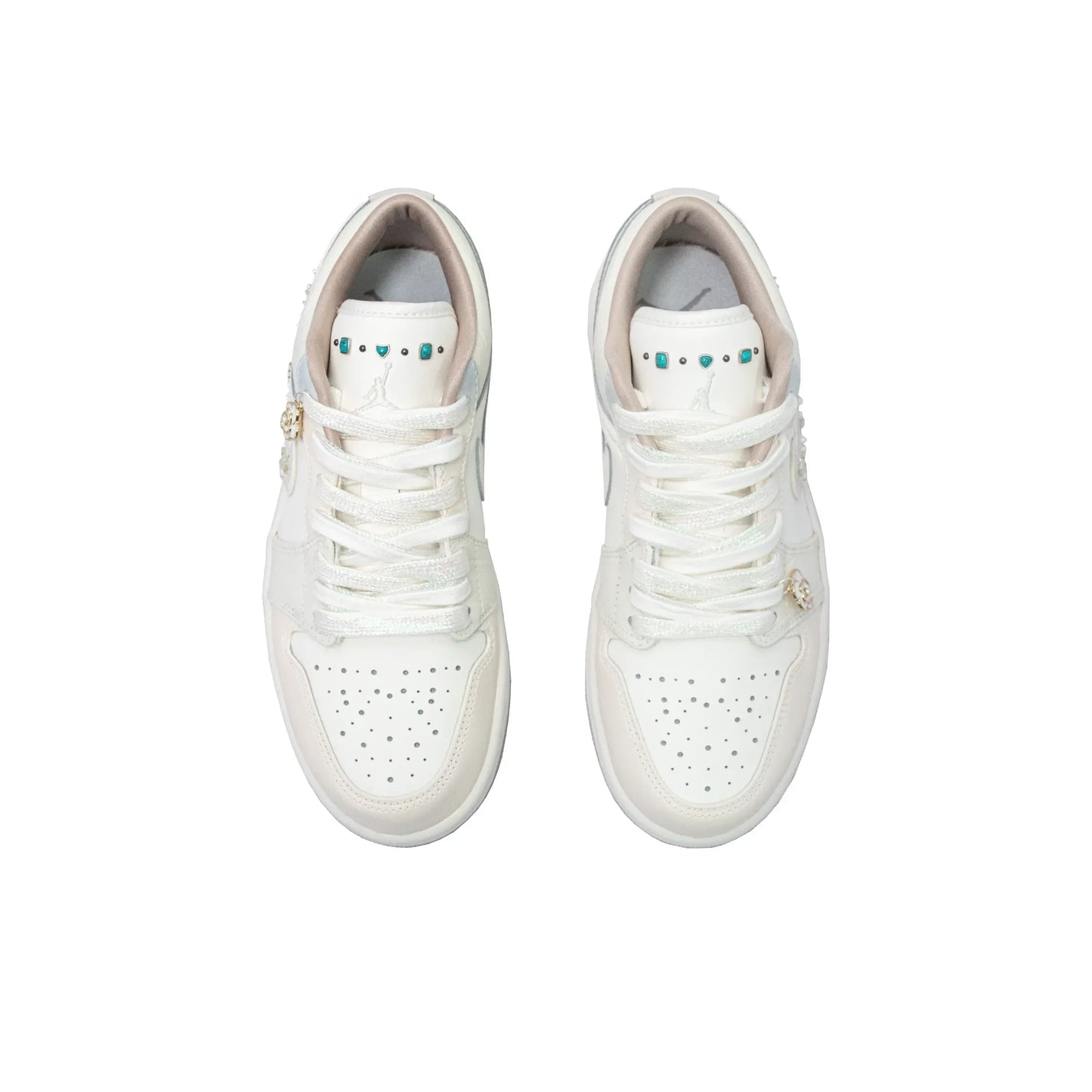 [Custom Camellia‘s Message] Jordan Air Jordan 1 Low Top Unisex Skateboarding Shoes
