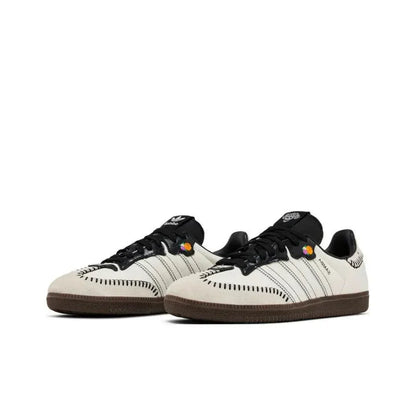 [Custom Day of the Dead - Gift For Couple/Bestie] originals SAMBA OG Low Top Halloween Series Black/White