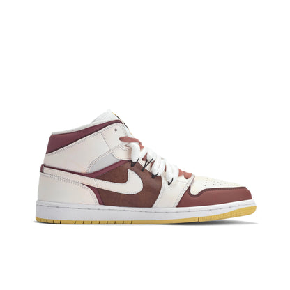 [Custom Winter Wish] Air Jordan 1 Mid - Top Skateboarding Shoes Unisex